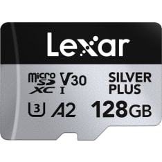 Lexar Microsdxc Professional Silver Plus Uhs-I/U3/A2/4K R205/W150 (V30) 128Gb microsd