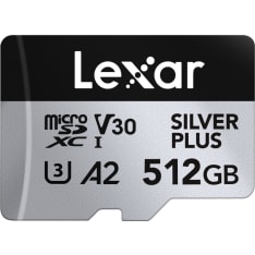 Lexar Microsdxc Professional Silver Plus Uhs-I/U3/A2/4K R205/W150 (V30) 512Gb microsd
