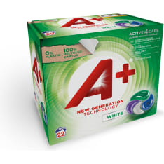 A+ Active4 Caps White laundry washing capsules 22 pcs