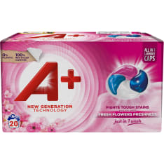 A+ Active4 Caps Fresh Flowers 20kpl pyykinpesukapselit