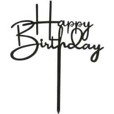 Dekora Happy Birthday musta kakunkoriste