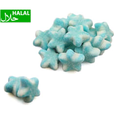 Sugared Blue Twist Stars 1 kg irtokarkki