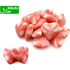 Sugared Strawberry Twist Heart 1 kg irtokarkki