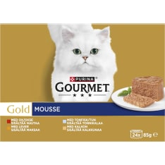 Gourmet Gold Mousselajitelma 24 x 85 g kissan täysravinto
