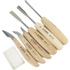 Narex engraving set 6-piece + sharpening stone