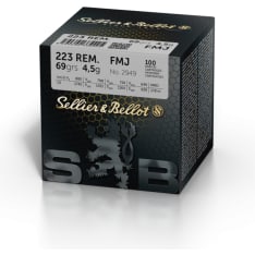 S&b 223 rem FMJ 4,5g 100 kpl patruuna