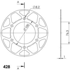 Supersprox Edge 1844:48 Kulta alumiinilevy