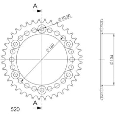 Supersprox Alu Takaratas HO Punainen 45