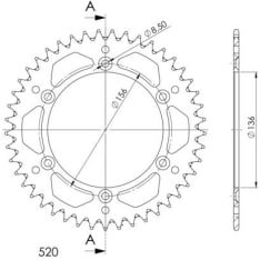 Supersprox Alu Takaratas Husqv. Punainen 45