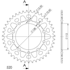 Supersprox Alu Takaratas HO/YA Musta 42