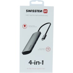 Swissten 4-in-1 USB-C hubi (4xUSB 3.0)