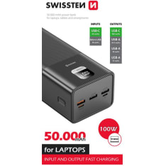 Swissten 100W 50000mAh varavirtalähde