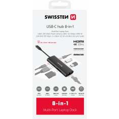 Swissten 8-in-1 USB-C telakka