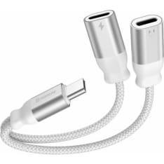 Swissten USB-C (ur) - 2x USB-C (na) haaroitin