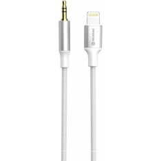 Audio adapter textile lightning (male) / 3,5mm AUX (male) 1,5 m white