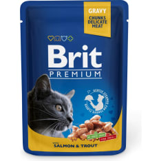 Brit Premium Cat salmon trout in sauce 100 g