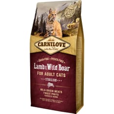 Carnilove Lamb-Wild Boar Adult -Sterilised 6 kg kissan kuivaruoka