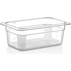 GN clear PC 1/4 100 mm GN container