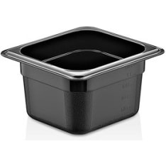 GN black PC 1/6 100 mm GN container