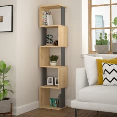 Chic Home Collection Pirke vaaleanbeige/antrasiitti hyllykkö