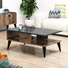 Chic Home Collection Lilli musta/ruskea sohvapöytä