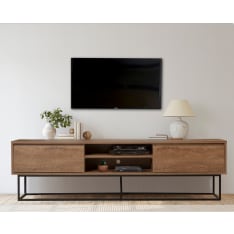 Chic Home Collection Ronja 180 cm tummanruskea/musta tv-taso