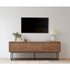 Chic Home Collection Milla 140 cm tummanruskea/musta tv-taso