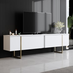 Chic Home Collection Lyydia 180 cm valkoinen/kulta tv-taso