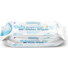 Whiteday hajusteeton biohajoava 60 kpl vauvanhoitopyyhe