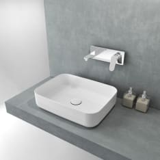 Isvea Infinity 50 x 36 cm neliskulmainen valkoinen malja-allas