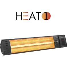 Heat1 Eco Pro-Line 2300W kaukosäätimellä musta terassilämmitin