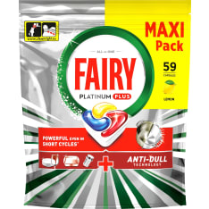 Fairy Platinum Plus All in One Lemon 59kpl konetiskitabletti