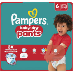 Pampers Baby Dry Pants S6 13-19 kg 32kpl housuvaippa