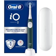 Oral-B iO2 green electric toothbrush + travel case