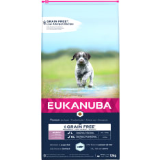 Eukanuba Dog Grain Free Puppy & Junior Large Ocean Fish 12 kg koiran kuivaruoka