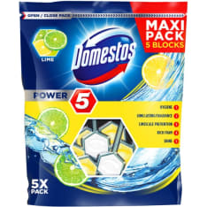 Domestos Power 5 Lime 5-pack wc-raikastin