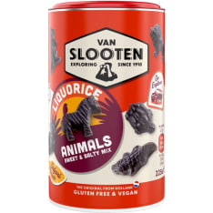 Van Slooten Liquorice Animals 225 g candy cane