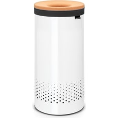 Brabantia 35l valkoinen pyykkikori ja korkkikansi