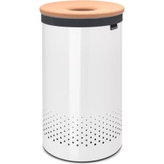 Brabantia 60l valkoinen pyykkikori ja korkkikansi