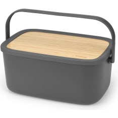 Brabantia Nic tummanharmaa leipälaatikko