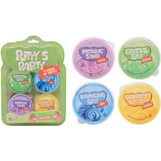Putty's Party Muovailumassapurkki 4 kpl