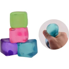Squeezable stress cube