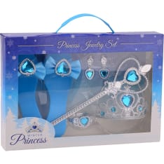 Winter Princess jääprinsessan tiara, kengät ja korut