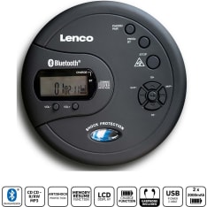 Lenco CD-300BK Bluetooth, kannettava CD/MP3-soitin,