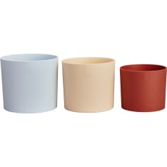 Elho lex potting set 14cm blue, peach, orange