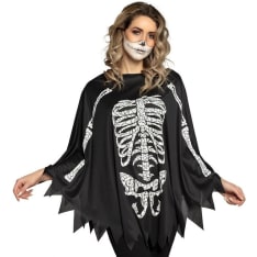 Halloween luuranko aikuisten poncho