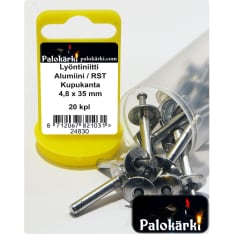 PALOKÄRKI Alu/RST kupukanta 4,8 x 35 mm 20 kpl Lyöntiniitti