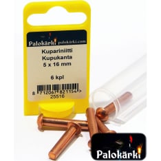 PALOKÄRKI Kupukanta 5 x 16 mm 6 kpl Kupariniitti