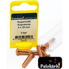 PALOKÄRKI Kupukanta 5 x 25 mm 5 kpl Kupariniitti