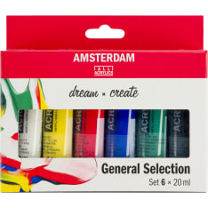 Amsterdam General 6x20ml acrylic paint set